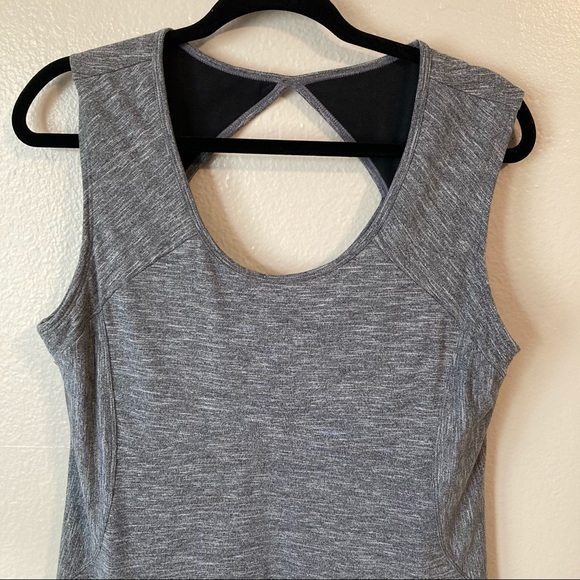 Prana Gray Calico Dress Size L - Picture 4 of 8